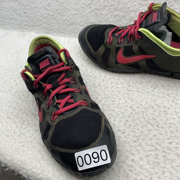 Nike Free Bionic Running Shoes Womens 7.5 Black Pink Green Lightweight 599269063 - Picture 10 of 11